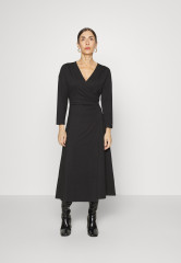 Tommy Hilfiger WRAP DRESS Day dress black ПЛАТЬЕ С ЗАПАХОМ Повседневное платье черный