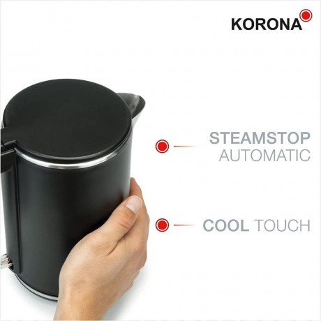 KORONA KORONA Wasserkocher 20119, Doppelwandig, 1 Liter, Wasserstandsanzeige, Cool Touch, beleuchtet Чайник KORONA 20119, двустенный, 1 литр, индикатор уровня воды, прохладное прикосновение, подсветка