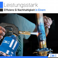 ZMC Gaskocher Gasbrenner Bunsenbrenner Lotlampe Gasanzunder Lotpistole, (2,2 kW Temperatur von bis zu 1200 ° C), Lotbrenner Kohleanzunder Flammspritzpistole Grillanzunder  Газовая плита ZMC, газовая горелка, горелка Бунзена, паяльная лампа, газовая зажига