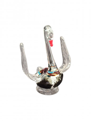 Статуэтка винтажная Murano Glas "Белый лебедь", выдувное стекло, 13.5 см, Италия, 1960-70гг.