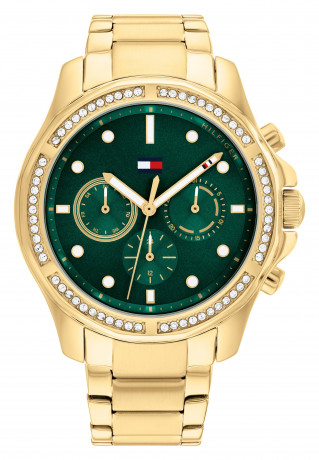 Tommy Hilfiger SPORT Chronograph watch gold/gold/grun/gold СПОРТ часы с хронографом золото/золото/зеленый/золото