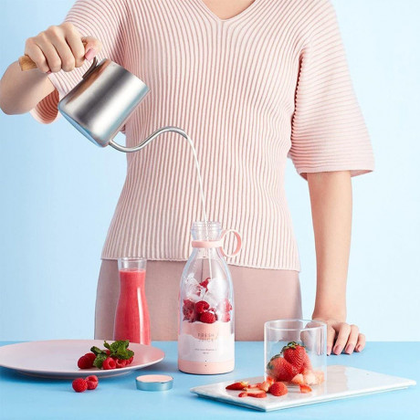 zggzerg zggzerg Smoothie-Maker Blender Smoothie Makers, 350ml Mini Jug Blenders Mit USB-Aufladung Rosa zggzerg Smoothie Maker Блендер Приспособления для приготовления смузи, мини-блендеры-кувшины емкостью 350 мл с зарядкой через USB