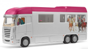 Schleich Horse Club 42619, Игровой набор-конструктор Конный дом на колесах 42619, большой коневоз с лошадьми и фигурками, 227 деталей, для детей 5-12 лет