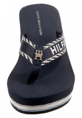 Tommy Hilfiger ZEHENTRENNER T-bar sandals dunkelblau THONG SLIPPERS Сандалии с Т-образной перемычкой темно-синий