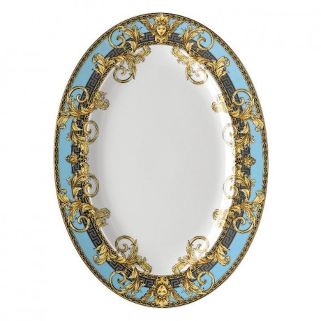 Rosenthal meets Versace Rosenthal Versace Prestige Gala Le Bleu Platte 34 x 24,5 cm Rosenthal Versace Prestige Gala Le Bleu Тарелка 34 x 24,5 см