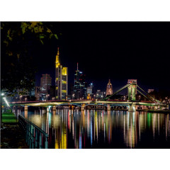 CALVENDO Puzzle CALVENDO Puzzle Die Frankfurter Skyline bei Nacht Пазл CALVENDO Puzzle Вид на Франкфурт ночью