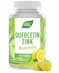 Nature's Way Quercetin Zink Gummibarchen 60st, Жевательные мармеладки  с кверцетином и цинком для укрепления иммунитета со вкусом лимона из цветков японского лимонника, вегетарианские, 60 штук