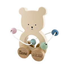 elefantasie Holzspielzeug Teddy personalisiert mit Namen Деревянная игрушка Тедди