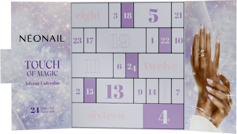 NEONAIL Touch of Magic Adventskalender 2026, NEONAIL Touch of Magic Адвент-календарь 2026 с UV-лаками, товарами для дизайна и ухода за ногтями, 24 сюрприза