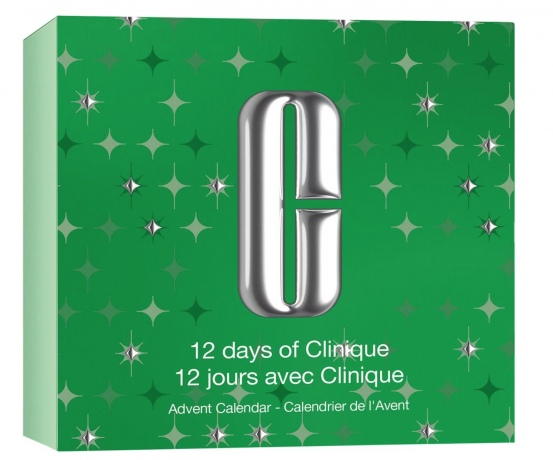 Clinique Holiday 12-Days Advent Calendar, Clinique Адвент-календарь на 12 дней с очищением, уходом за лицом, глазами и губами и декоративной косметикой, 12 средств