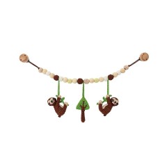 SindiBaba® Kinderwagenkette Faultier SLEEPY gehakelt mit Rasseln Ленивец-цепочка для коляски СОННЫЙ связан крючком с погремушками