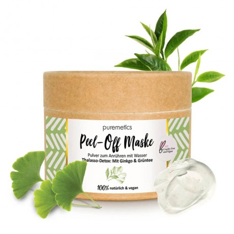 puremetics Thalasso-Detox: Mit Ginkgo & Gruntee Peel-Off Gesichtsmasken Талассо-детокс: отшелушивающие маски для лица с гинкго и гранти