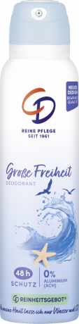 CD Deo Spray Grosse Freiheit 150 ml, Дезодорант-спрей с ароматом свежего бриза, защита от запаха до 48 часов, 150 мл