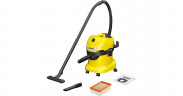 Karcher Karcher WD 4 V-20/5/22, Nass-/Trockensauger gelb/schwarz gelb/schwarz Karcher WD 4 V-20/5/22, Пылесос для влажной/сухой уборки желтый/черный