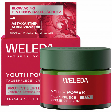 WELEDA Youth Power Tagespflege Granatapfel, 40 ml, Дневной крем против морщин Youth Power с гранатом, пептидами и астаксантином, 40 мл