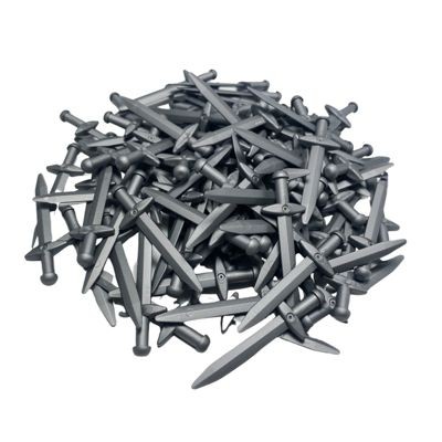 LEGO Lego Ritter Schwert Silber - Flat Silver Weapon 98370 NEU - 50x Lego Knight Sword Silver — плоское серебряное оружие 98370 NEW — 50x
