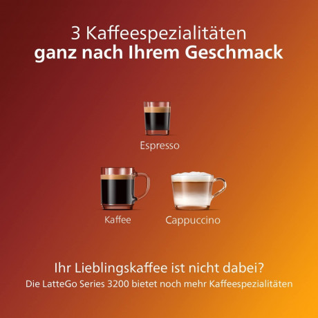 Philips Philips Kaffeevollautomat Series 2200 Kaffeevollautomat – LatteGo Milchsystem,3 Spezialitaten, Kaffeeautomat Cafemaschine Kaffeemaschine mi Mahlwerk Vollautomat Cafe Полностью автоматическая кофемашина Philips Series 2200, полностью автоматическа