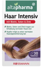 altapharma Haar Intensiv Tabletten Интенсивный рост волос, таблетки с биотином, селеном и цинком, 30шт