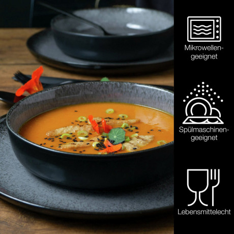 Moritz & Moritz Moritz & Moritz Tafelservice Anthrazit 12-tlg. Digital anthrazit Обеденный сервиз Moritz & Moritz антрацит, 12 предм. Цифровой