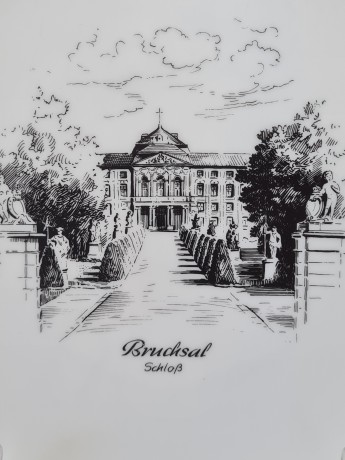 Тарелка декоративная винтажная AK Kaiser г. Брухзаль, 19.5 см, Германия, 1950-60гг.