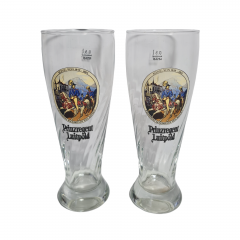 Немецкие пивные бокалы винтажные Rastal / Prinzregent Luitpold, 2 шт., стекло, 0.5 л, 23 см, Германия, 1980-90гг.