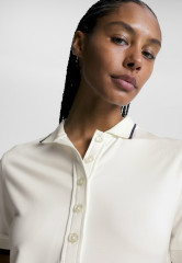 Tommy Hilfiger REG SPLIT GLB STP DRS SS Shirt dress ecru REG SPLIT GLB STP DRS SS Платье-рубашка экрю