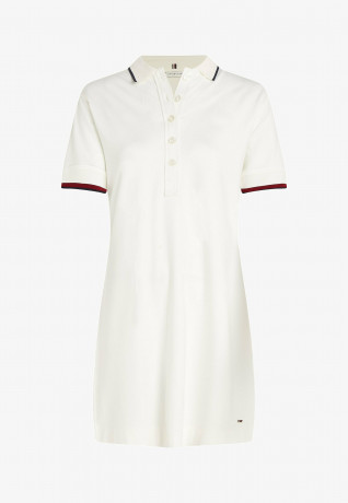 Tommy Hilfiger REG SPLIT GLB STP DRS SS Shirt dress ecru REG SPLIT GLB STP DRS SS Платье-рубашка экрю