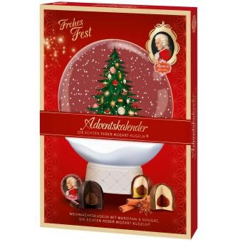Reber Mozart Advent Calendar 480 g, Адвент-календарь 2025, 24 сладких сюрприза, 28 см x 38 см, 480 грамм