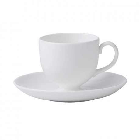 Wedgwood Wedgwood 'White China' Kaffeetasse / Teetasse 0,15 L mit Untertasse Leigh 2-tlg. Wedgwood "White China" Чашка кофейная/чайная 0,15 л с блюдцем Leigh, 2 предм.