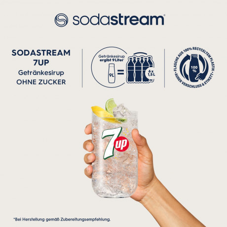 SodaStream 7UP Sirup 3stk, Сироп для приготовления 7UP, без сахара, 440 мл х 3 штуки