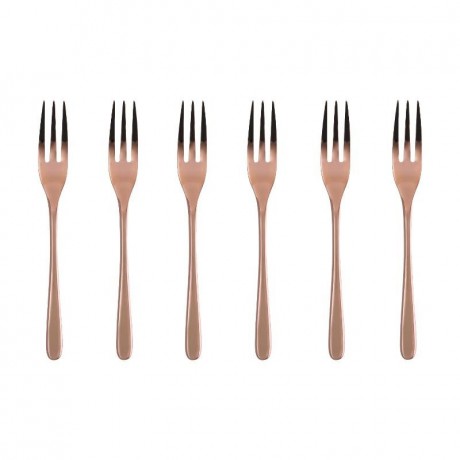 Sambonet Sambonet Taste Vintage - Edelstahl / PVD Kupfer Kuchengabeln Set 6-tlg. Sambonet Taste Vintage - набор вилок для торта из нержавеющей стали / меди с PVD-покрытием, 6 шт.