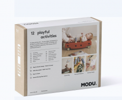 MODU Baby Activity Set 0-12months, 12 elements, Мягкий развивающий конструктор  сенсорная игрушка для детей 0-1 год, 12 игровых активностей, безопасный EPP, мятный/темно-зелёный