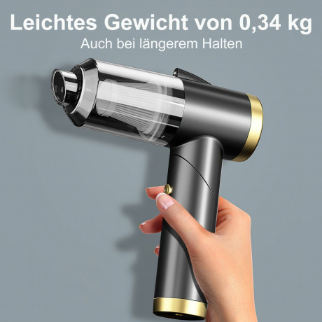 OKWISH OKWISH Akku-Handstaubsauger Handstaubsauger Autostaubsauger Hand Auto Akku Staubsauger Kabellos, 120,00 W, Beutellos, Faltbar 3 in 1 Funktional 4500Pa 4000mA-Akku Wohnungen Auto mit Licht Беспроводной ручной пылесос OKWISH, ручной пылесос, автомоб