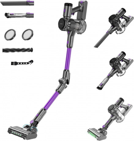 KOHE KOHE Akku-Hand-und Stielstaubsauger Ideal fur Hartboden, Teppiche, Tierhaare, 500,00 W, beutellos, Kabelloser 500W Akku staubsauger 4Modi 55Min Laufzeit 33 Kpa grunes Беспроводной ручной пылесос KOHE, идеально подходящий для твердых полов, ковров, ш