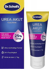 SCHOLL Urea Akut Creme, 60 ml, Шолль Крем с мочевиной для ног, интенсивное увлажнение, 60 мл