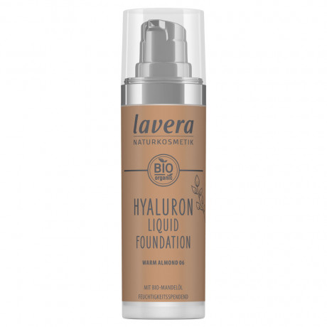 LAVERA HYALURON LIQUID FOUNDATION Warm Almond 06, 30 ml, Лавера Жидкий тональный крем увлажняющий с гиалуроновой кислотой, оттенок Warm Almond 06, био-миндальное масло, 30 мл