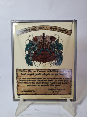 Панно винтажное Polyclar на цепочке &quot;Молитва Храни Бог&quot;, оловянная рамка, 25,5 х 20 см, Германия, 1960-70гг.