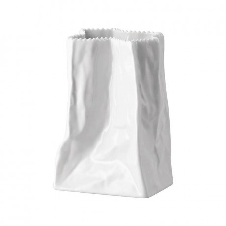 Rosenthal studio-line Rosenthal studio-line Tutenvase weiss glasiert im Geschenkkarton 14 cm Ваза-сумка Rosenthal studio-line белая глазурованная в подарочной коробке 14 см