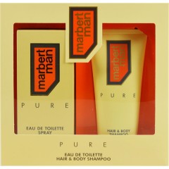 Marbert (Марберт) ManPure Geschenkset Подарочный набор, Eau de Toilette Туалетная вода Spray Спрей 75 мл + Hair & Body Shampoo 200 мл / 1 шт.