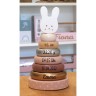 elefantasie Stapelturm Holz personalisiert mit Namen Деревянная башня для штабелирования