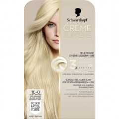 Schwarzkopf Creme Supreme Pflegende Coloration 10-0 Ultra-Helles Naturblond, 1 St., Schwarzkopf Creme Supreme стойкая крем-краска для волос 10-0 Ультра-светлый натуральный блонд, 1 шт.