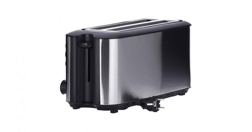 Severin Severin Automatik-Langschlitztoaster AT 2509 edelstahl/schwarz, 1.400 Watt, fur 4 Scheiben Toast  edelstahl/schwarz Автоматический тостер Severin с длинными слотами AT 2509 нержавеющая сталь/черный, 1400 Вт, на 4 ломтика тостов