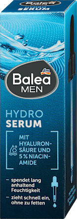 Balea MEN Gesichtsserum Hydro, 30 ml, Сыворотка Hydro с гиалуроновой кислотой и ниацинамидом для увлажнения лица, 30 мл