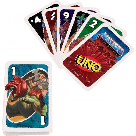 Mattel UNO Masters of the Universe-Kartenspiel fur Spieler ab 7 Jahren Карточная игра UNO Masters of the Universe для игроков от 7 лет