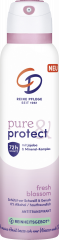 CD Pure &amp; Protect Spray Fresh Blossom 150 ml, Антиперспирант-спрей без спирта с цветочным ароматом, защита от пота и запаха до 72 часов, 150 мл