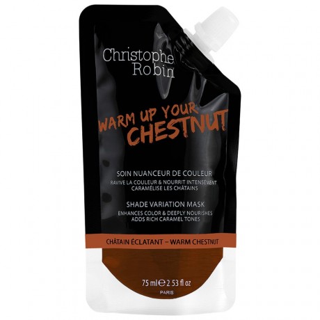 Christophe Robin Shade Variation Mask Pocket Warm Chestnut 75 ml Маска для волос Теплый каштан 75мл