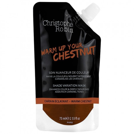 Christophe Robin Shade Variation Mask Pocket Warm Chestnut 75 ml Маска для волос Теплый каштан 75мл