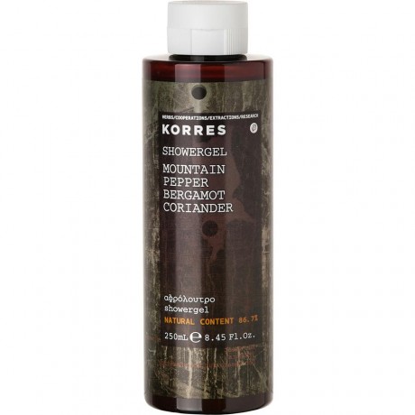 Korres (Коррес) Mountain Pepper, Bergamot, Coriander Shower Gel Гель для душа, 250 мл