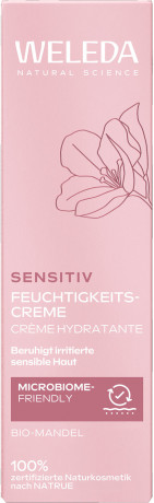WELEDA Sensitiv Feuchtigkeitscreme Bio-Mandel, 30 ml, Питательный увлажняющий крем с органическим миндальным маслом для чувствительной и сухой кожи, 30 мл