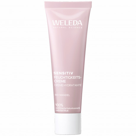 WELEDA Sensitiv Feuchtigkeitscreme Bio-Mandel, 30 ml, Питательный увлажняющий крем с органическим миндальным маслом для чувствительной и сухой кожи, 30 мл